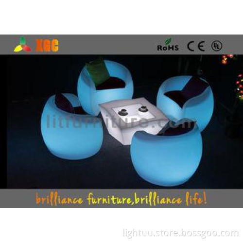 beautiful PE LED Bar Chair led light up furniture with lith
